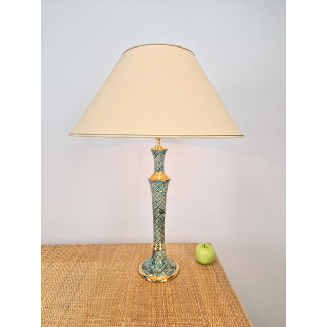 Regency Glazed Ceramic Table Lamp, Italy, 1970s, in Flawless conditions. Designed 1970 to 1979 European Plug (up to...