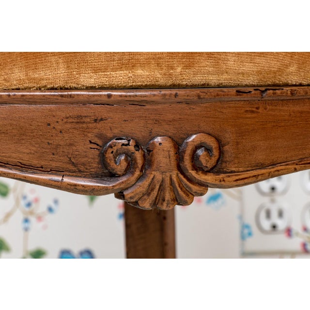 Antique Italian Walnut Side Chairs- a Pair For Sale - Image 12 of 12