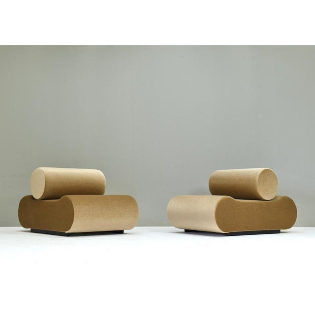 Beige Corbi Lounge Chairs in Mohair by Klaus Uredat for Cor, Germany, 1969, Set of 2 For Sale - Image 8 of 18