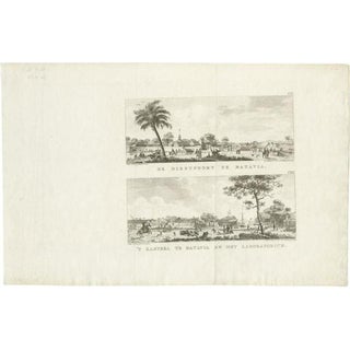 Conradi, Two Views of Batavia, 1782, Paper For Sale
