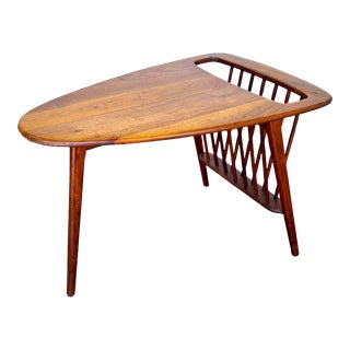 1964 Arthur Umanoff Side Table W/ Magazine Rack For Sale