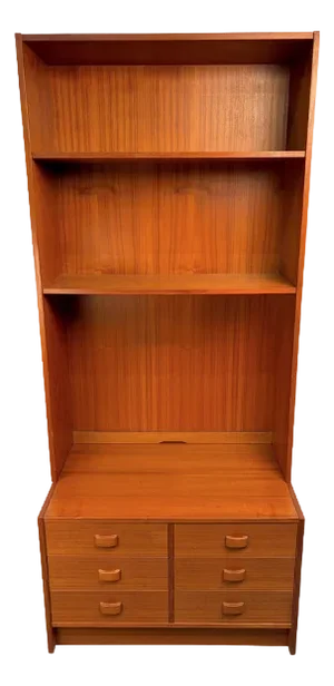 Vintage Danish Teak Bookcase by Domino Møbler