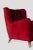 Gio Ponti Velvet Red Armchair by Gio Ponti, 1950 For Sale - Image 4 of 9