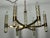 Vintage Mid 20th Century Modern C1960s Molded Ice Glass and Brass Chandelier in the Style of Seguso For Sale In Washington DC - Image 6 of 12