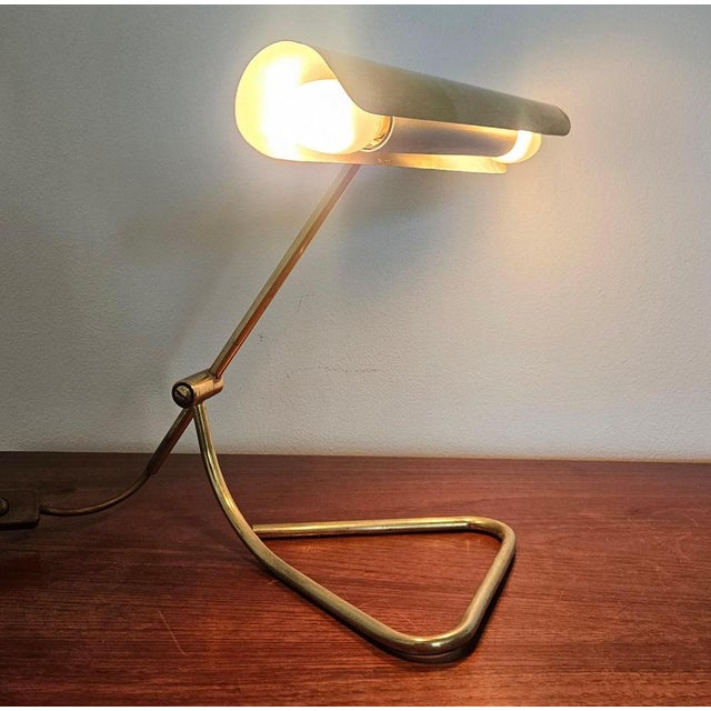 Mid-Century Brass Table Lamp from OMI, Germany, 1970s For Sale - Image 9 of 17