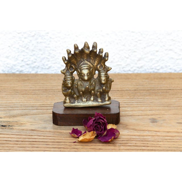 Brass Ancestral Miniature Naga Guardian Artifact For Sale - Image 8 of 8