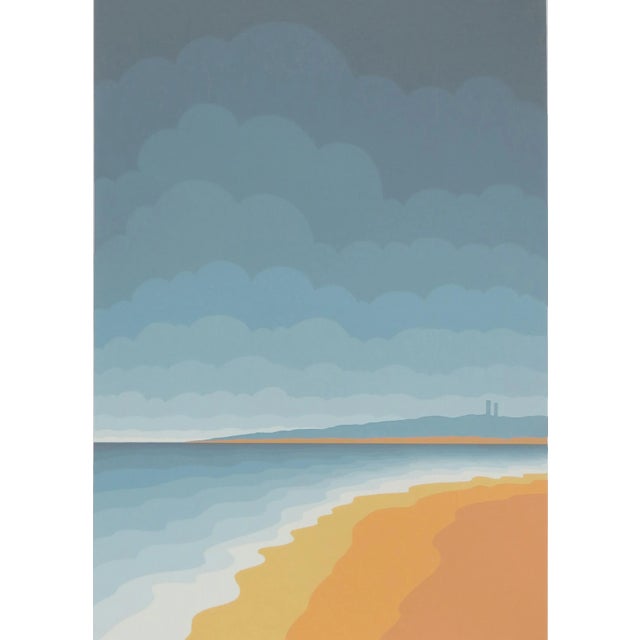 This artwork titled "Gull Point" 1987 is a color serigraph on Wove paper by noted American artist Roy Ahlgren, 1927-2011....