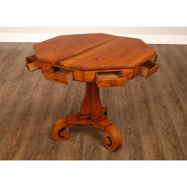 Antique Continental Pine Octagonal Rent Table For Sale - Image 4 of 18