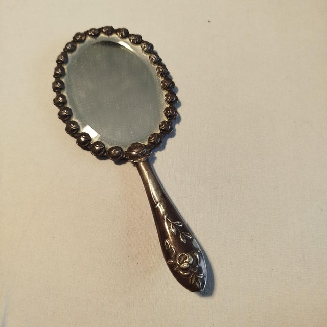 1930s Silver Hand Mirror, 1930s For Sale - Image 5 of 5
