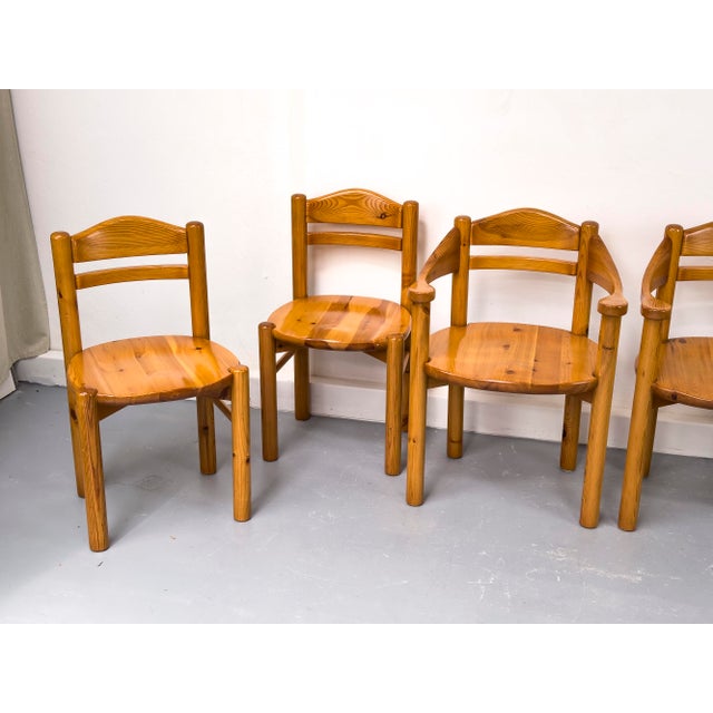 Brown Pine Dining Chairs in the style of Rainer Daumiller, 1970s, Set of 6 For Sale - Image 8 of 18