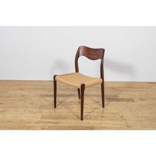 Mid-Century Model 71 Dining Chairs in Rosewood by Niels Moller from J.L. Møllers, 1960s, Set of 4 For Sale - Image 6 of 18