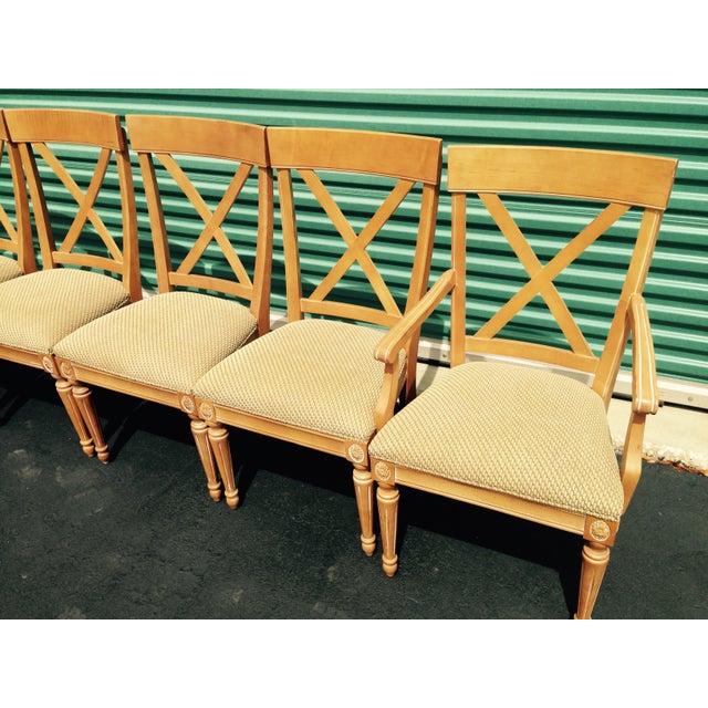 Ethan Allen Swedish Home Whitewashed Maple Dining Chairs ...