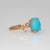 2.1Ct Sonoran Turquoise Ring With Natural Diamond Accents: Solid 14k Gold, Size 6.75 For Sale In Columbus - Image 6 of 8