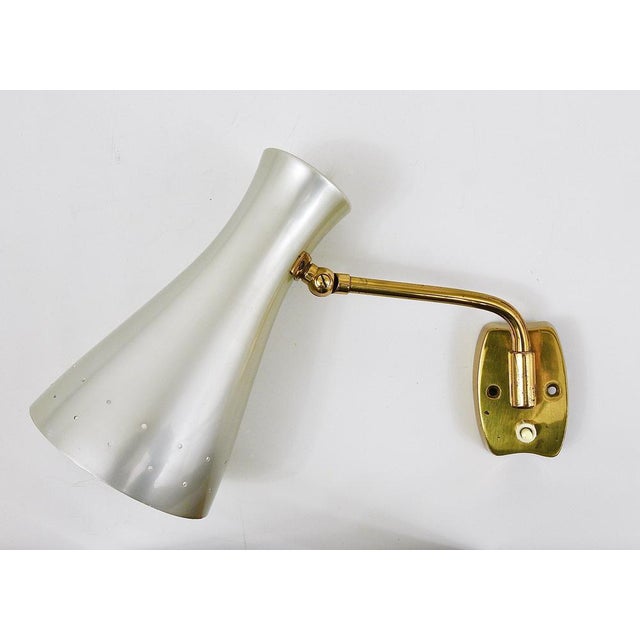 Articulating Conical Brass Sconces in the Style of Stilnovo, Italy, 1950s, Set of 2 For Sale - Image 12 of 18