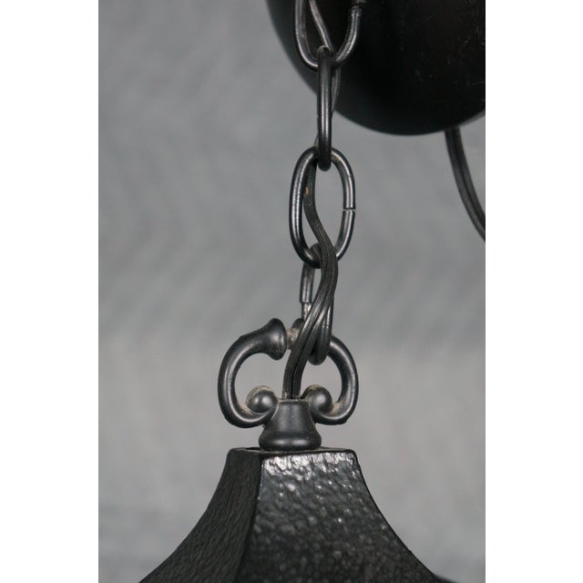 1960s Chinoiserie Chinese Pagoda Hanging Lantern Pendant Light For Sale - Image 11 of 12