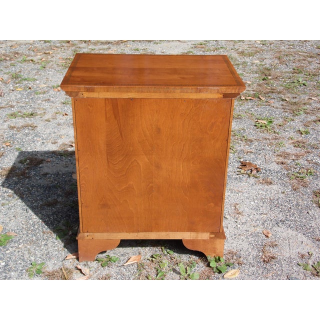 Vintage L. Hitchcock Stenciled Solid Maple Nightstand End Table Chairish