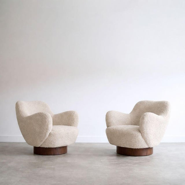 Late 20th Century Kagan-Dreyfuss Swivel Chairs, Model 100a, by Vladimir Kagan For Sale - Image 5 of 7