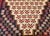 Vintage Persian Senneh Kilim Area Rug, Handwoven Wool, Floral Pattern, Ivory & Blue, 3x6 For Sale - Image 12 of 15