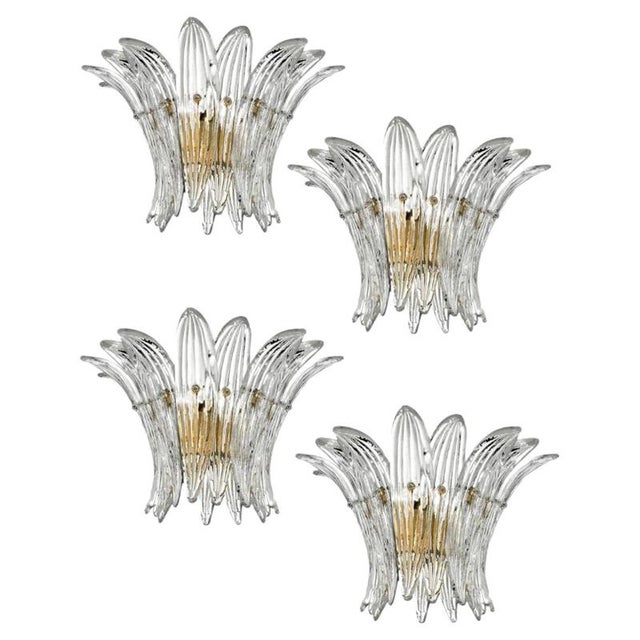 Vintage Italian Palmette Sconces, 1990s, Set of 4 For Sale - Image 10 of 10