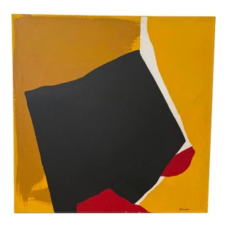 Late 20th Century Abstract Acrylic on Canvas Painting Signed Stuart For Sale