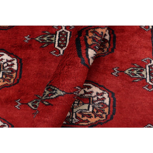 Shabby Chic Bokhara Red/Rust Hand Knotted Wool Rug For Sale In New York - Image 6 of 9