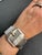 Uno De 50 Belt Buckle Bracelet Chunky Sterling Silver Plated Rare Retired Beautiful modernist style design on this piece....