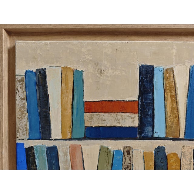Eloge a La Lecture, Abstract Library, Contemporary, Framed by Sophie Dumont For Sale - Image 4 of 9