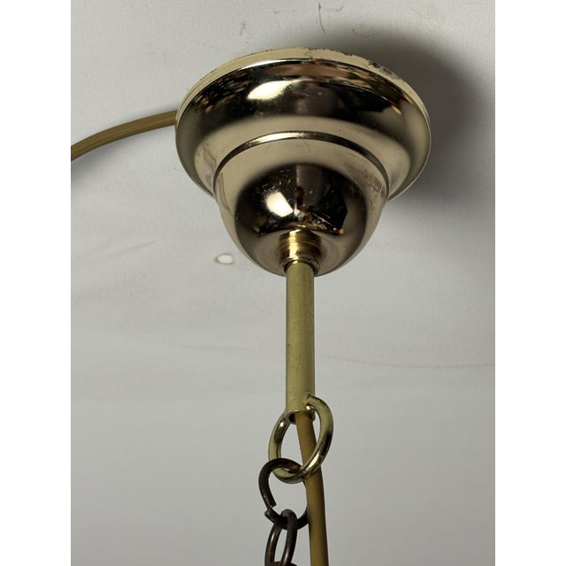 Midcentury Italian Pencil Reed Rattan Bamboo and Brass Hanging Pendant Lamp, 1970s from Vivai Del Sud, 1960s For Sale - Image 11 of 13