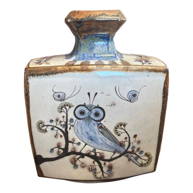 1990s Large Ken Edward's Baroque Style Tonala Vase For Sale