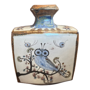 1990s Large Ken Edward's Baroque Style Tonala Vase