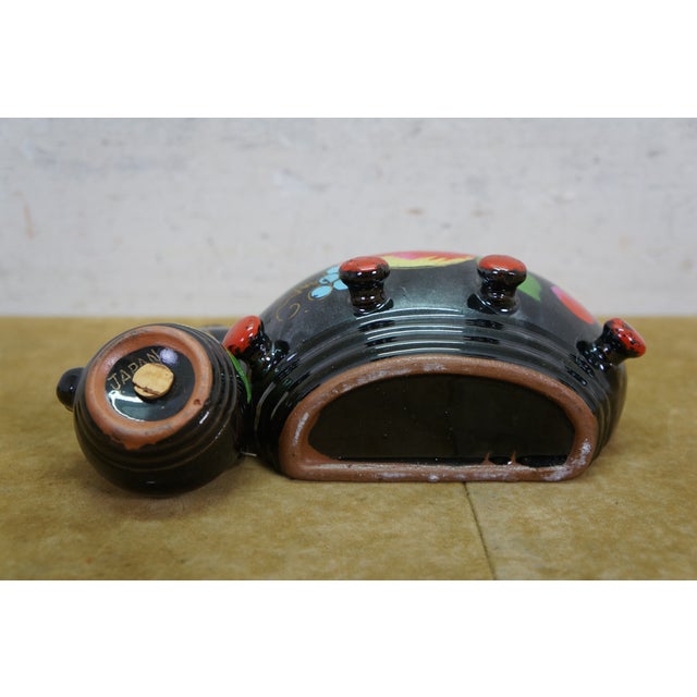 Mid 20th Century Japanese Redware Kitchen Wall Pocket Spice Rack Tea Coffee Shakers Set 8" For Sale - Image 11 of 18