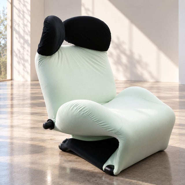 Green Wink Lounge by Toshiyuki Kita for Cassina, 1980s For Sale - Image 8 of 10