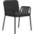 Ribbons black armchair by mowee dimensions: d60 x w62 x h83 cm (seat height 48). Material: aluminum and upholstery....