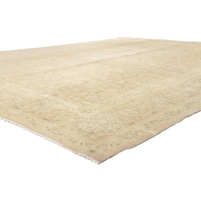 60688 Vintage Persian Tabriz Rug, 09’11 x 12’10. Antebellum Southern charm meets the English countryside in this hand...