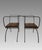 Late 20th Century Mid Century Modern Style Minimalist Black Wrought Iron Occasional Chairs, a Pair For Sale - Image 5 of 14