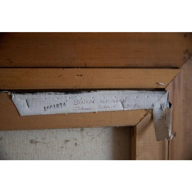 Orange Floral Vintage Still Life Oil Painting For Sale - Image 4 of 4