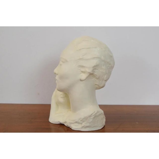 Art Deco Ceramic Bust, 1938 For Sale - Image 4 of 13