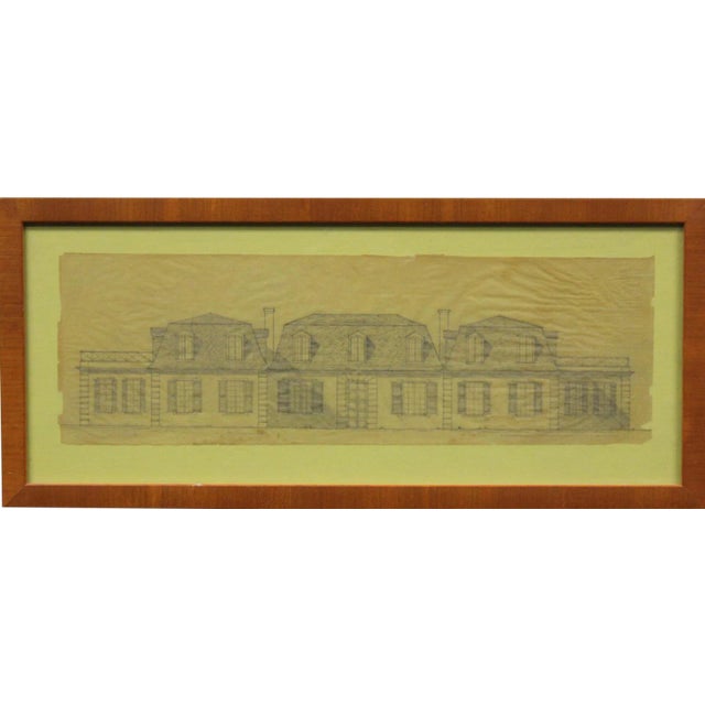 Design for a French House Drawing For Sale