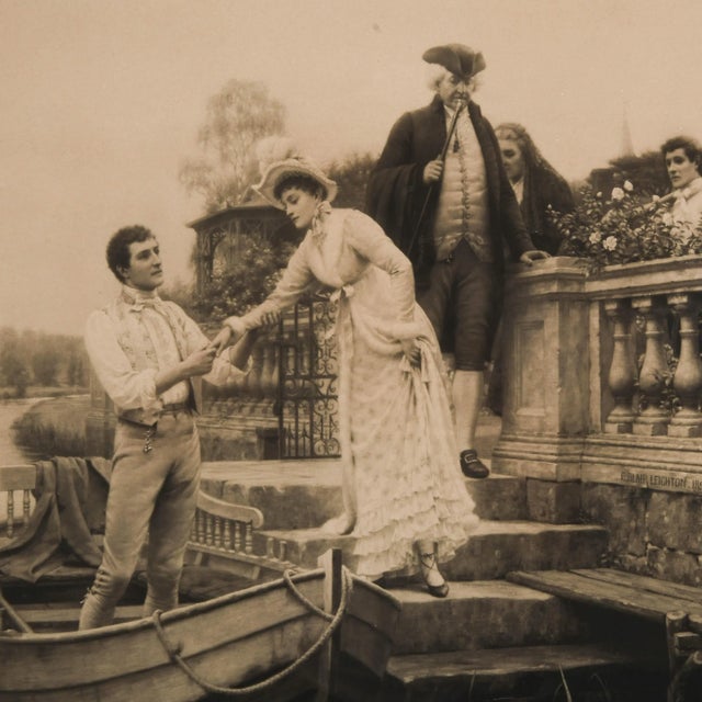 Victorian Edmund B. Leighton "Lay Thy Sweet Hand in Mine and Trust in Me" Lithograph For Sale - Image 3 of 11