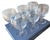 Steuben Glass Set of 6 Frederick Carder for Steuben Crystal Wine Glass Water Goblets c.1930's For Sale - Image 4 of 4