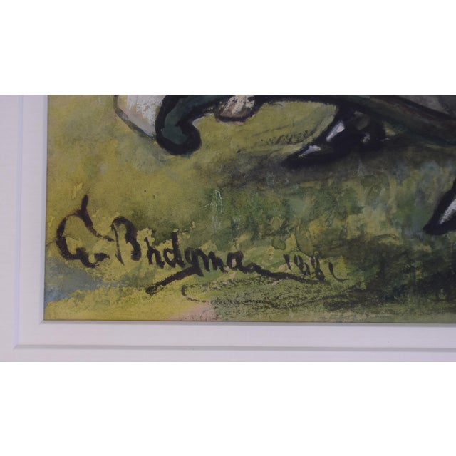 Traditional The Polo Player 1881 Watercolor by George Bridgman (American, 1865-1943) For Sale - Image 3 of 5