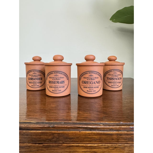 Terracotta Farmhouse Kitchen Jars, 1950s, Set of 12 For Sale - Image 4 of 11