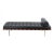 Ludwig Mies van der Rohe Barcelona Daybed in Black Leather by Ludwig Mies Van Der Rohe For Sale - Image 4 of 4