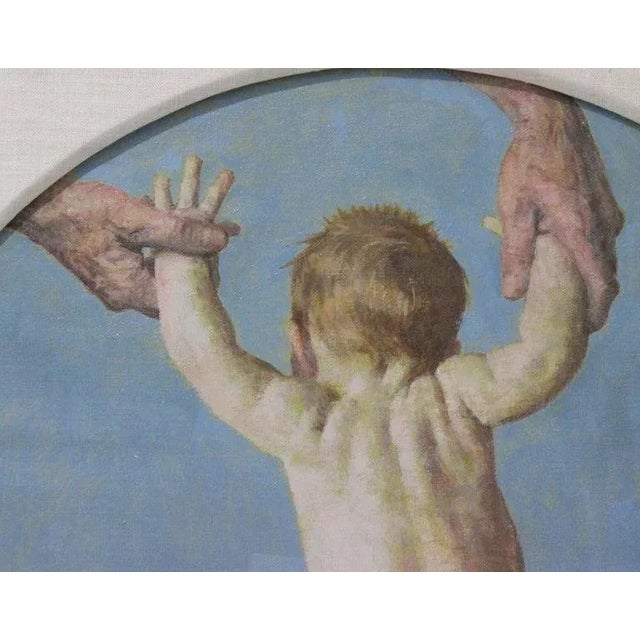 William a Smith Oil Painting of a Baby For Sale - Image 4 of 12