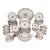 Rare 56-Piece 1930s J & G Meakin "Pilgrim Sunshine" English Ironstone Dinnerware Service With Hostess Spares - Complete Set for 8 For Sale