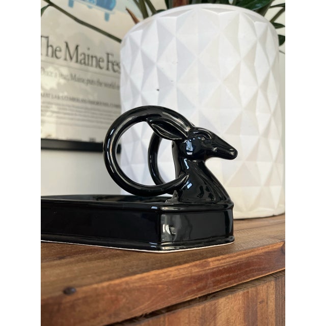 Late 20th Century Vintage Mid-Century Ram's Head Vanity Dish For Sale - Image 5 of 9