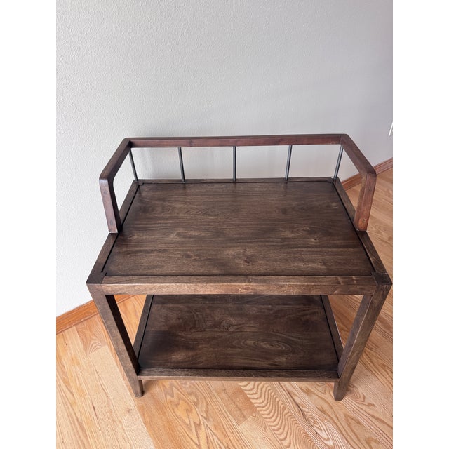 Metal Pair of Four Hands Howard Nightstands in Pecan – Wood & Metal Bedside Tables For Sale - Image 7 of 12