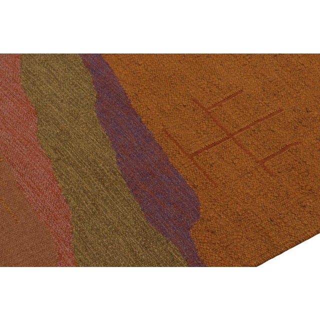 Rug & Kilim Vintage Henry Easterwood Runner, Brown With Abstract Florals - Rug & Kilim For Sale - Image 4 of 7