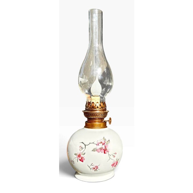 Vintage Limoges Floral Porcelain Electric Lamps - Pair For Sale - Image 10 of 18