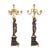 French Ormolu Bronze Candelabras on Black Marble, 1870s, Set of 2 For Sale - Image 3 of 18